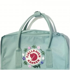Fjallraven Kanken –  Mint Green / Sakura and Leaf 